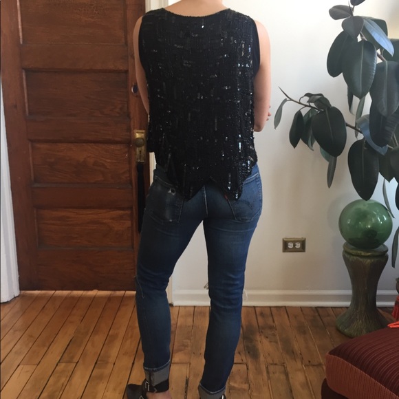 Vintage beaded sequins vest - Picture 2 of 7